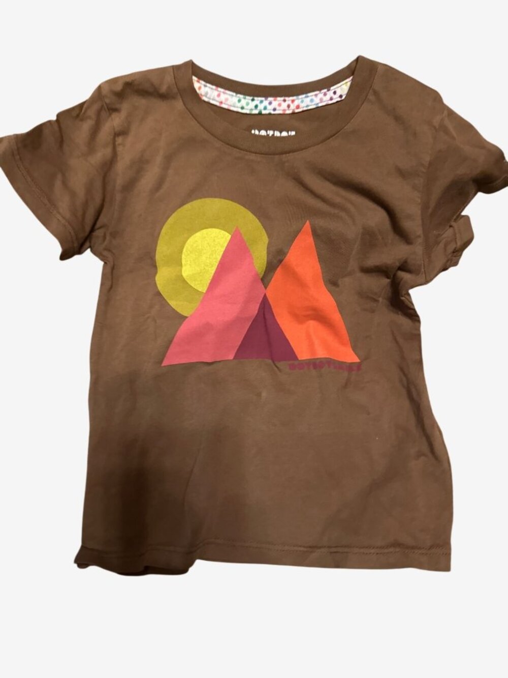 DotDot Smile X Tyler Jacobs Artist Collab Toddler Tee 2T Brown Mountain Print
